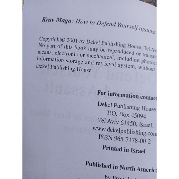 Krav Maga: How to Defend Yourself Against Armed Assault - Book by Eyal Yanilov a - Picture 10 of 10